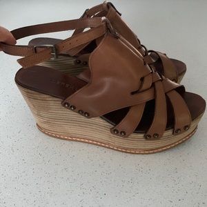 Derek Lam brown leather high heels. Size 39.5.